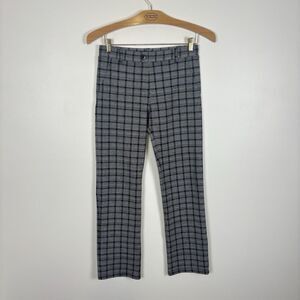 Betabrand Womens Size Small Petite SP Gray Plaid Straight Leg Pants Yoga Career